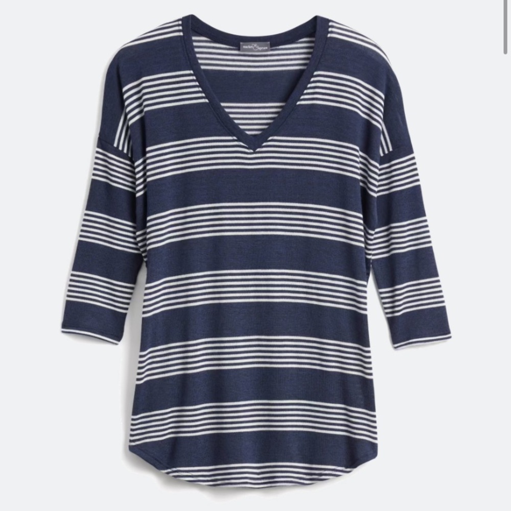 Market & Spruce Careen V-neck Dolman Knit Top size large